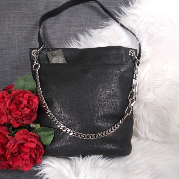 NWT VINCE CAMUTO LEATHER LIYA HOBO SHOULDER BAG - Picture 2 of 15